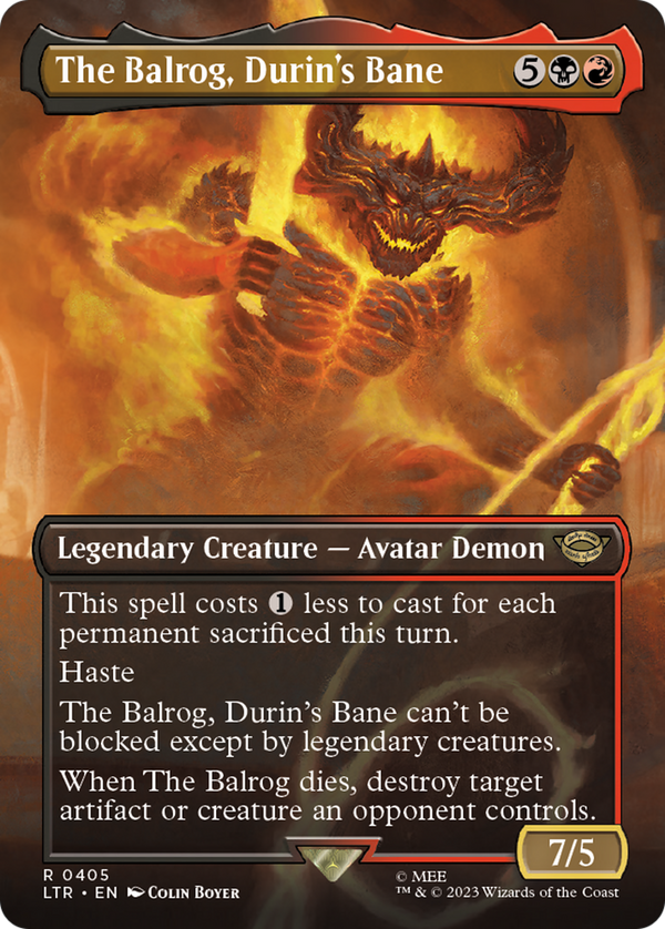 The Balrog, Durin's Bane (Borderless) (LTR-405) - The Lord of the Rings: Tales of Middle-earth