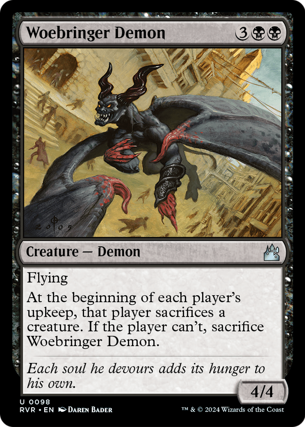 Woebringer Demon (RVR-098) - Ravnica Remastered Foil