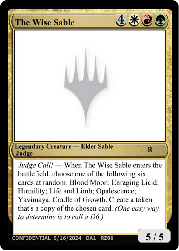 The Wise Sable (UNK-RZ06C) - Unknown Event