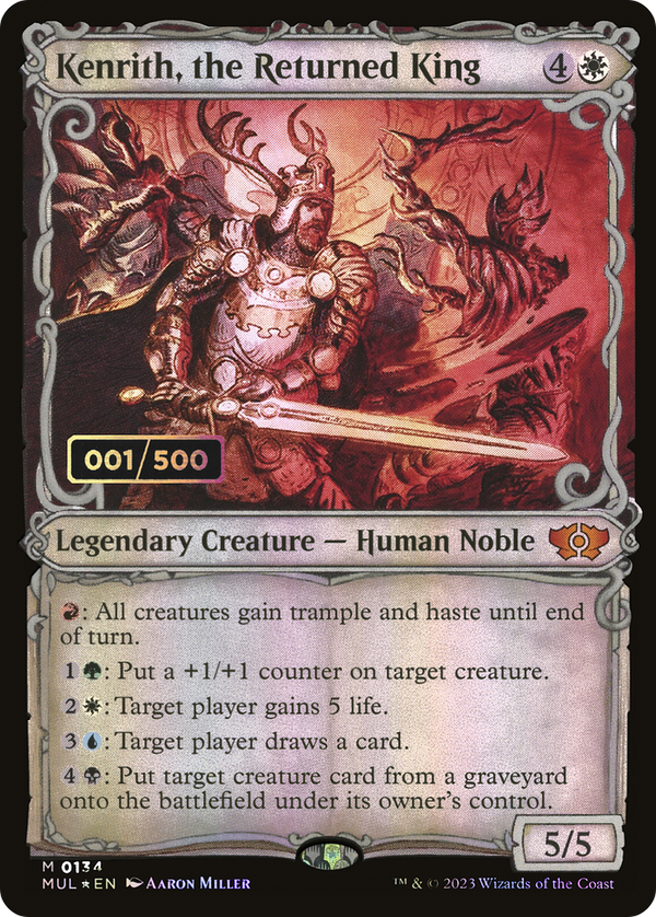 Kenrith, the Returned King (Serial Numbered) (MUL-134) - Multiverse Legends: (Showcase) Foil