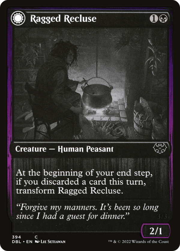 Ragged Recluse (DBL-394) - Innistrad: Double Feature: (Double Faced Transform)