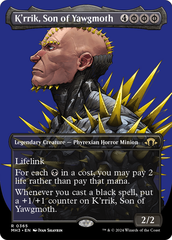 K'rrik, Son of Yawgmoth (Borderless) (MH3-365) - Modern Horizons 3 Foil