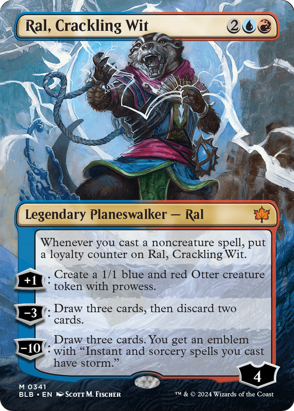 Ral, Crackling Wit (Borderless) (BLB-341) - Bloomburrow Foil
