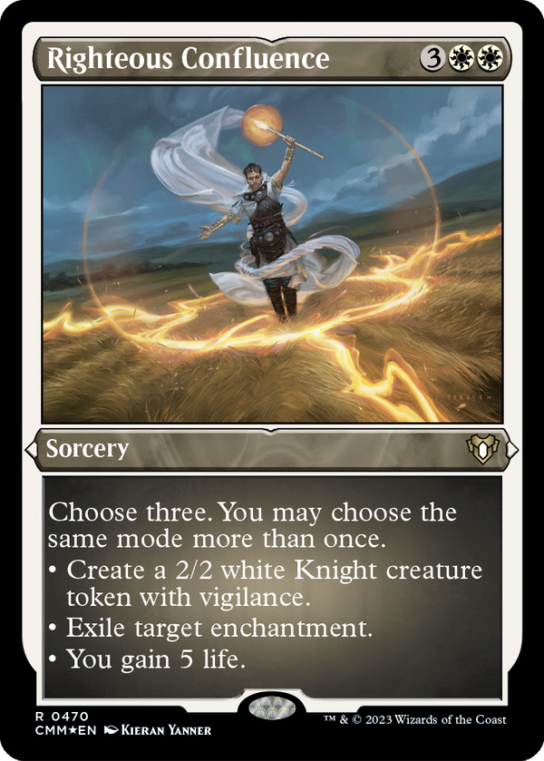 Righteous Confluence (Foil Etched) (CMM-470) - Commander Masters Foil