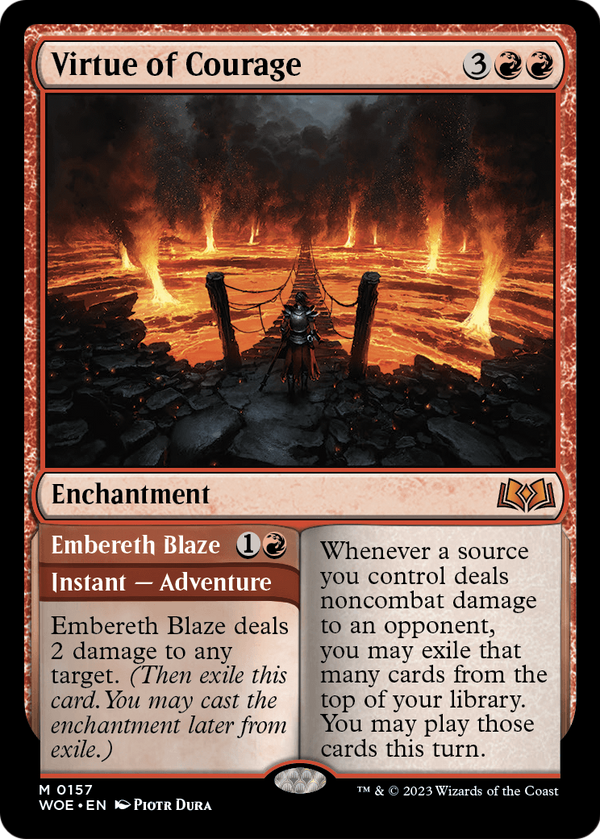 Virtue of Courage (WOE-157) - Wilds of Eldraine Foil