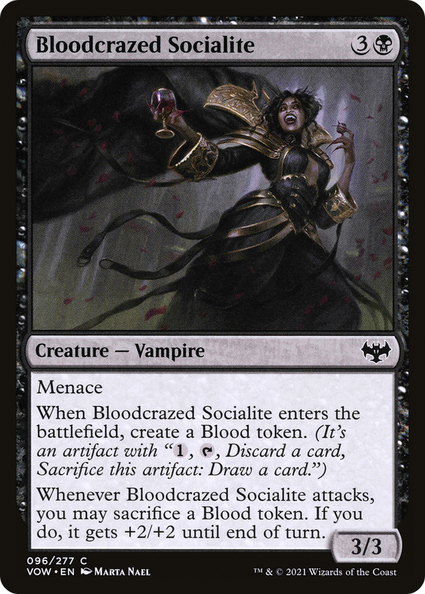 Bloodcrazed Socialite (VOW-096) - Innistrad: Crimson Vow Foil