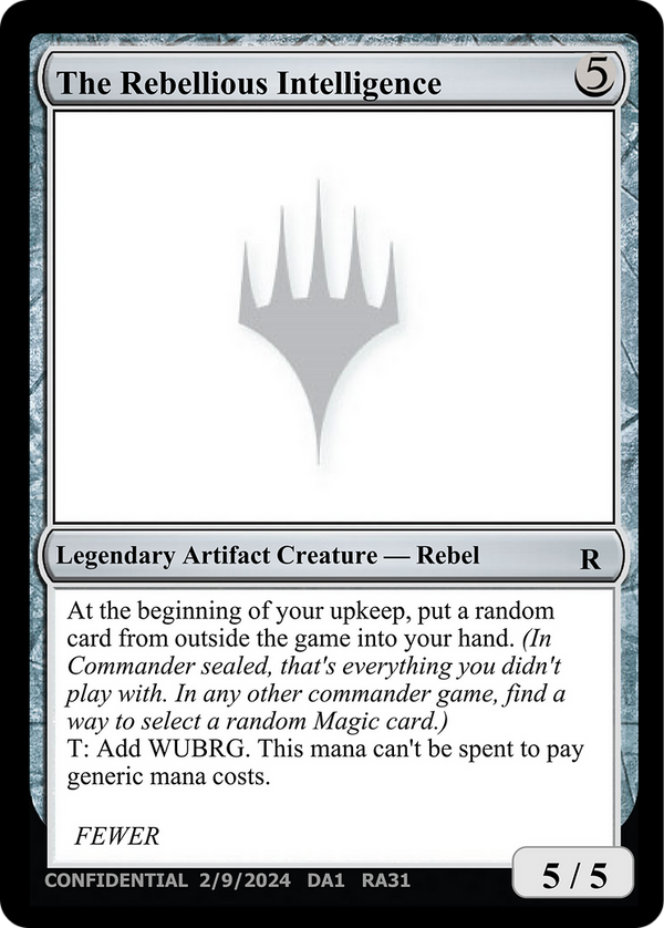 The Rebellious Intelligence (UNK-RA31) - Unknown Event