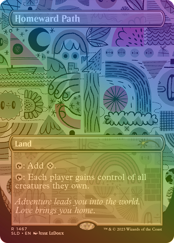 Homeward Path (Rainbow Foil) (SLD-1467★) - Secret Lair Drop (Borderless) Foil