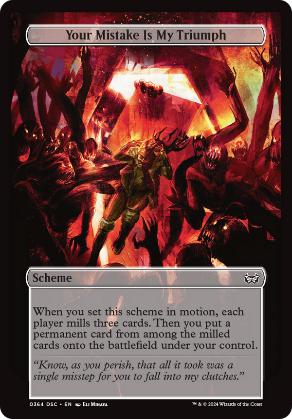 Your Mistake Is My Triumph (Full Art) (A:DSC-364) - Duskmourn: House of Horror Commander