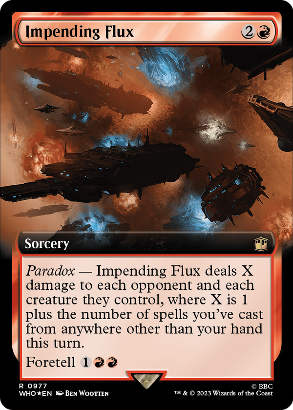 Impending Flux (Extended Art) (Surge Foil) (WHO-977) - Doctor Who: (Extended Art) Foil