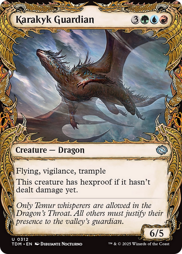 Karakyk Guardian (Showcase) (TDM-312) - Tarkir: Dragonstorm: (Showcase) Foil