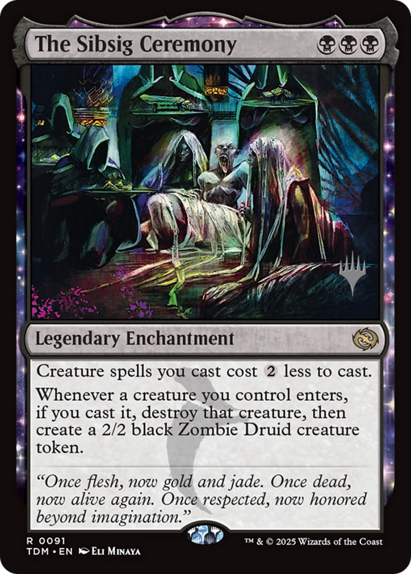 The Sibsig Ceremony (PPTDM-091) - Promo Pack: Tarkir: Dragonstorm: (enchantment) Foil