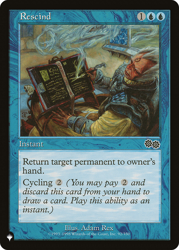 Rescind (LIST-USG-92) - The List