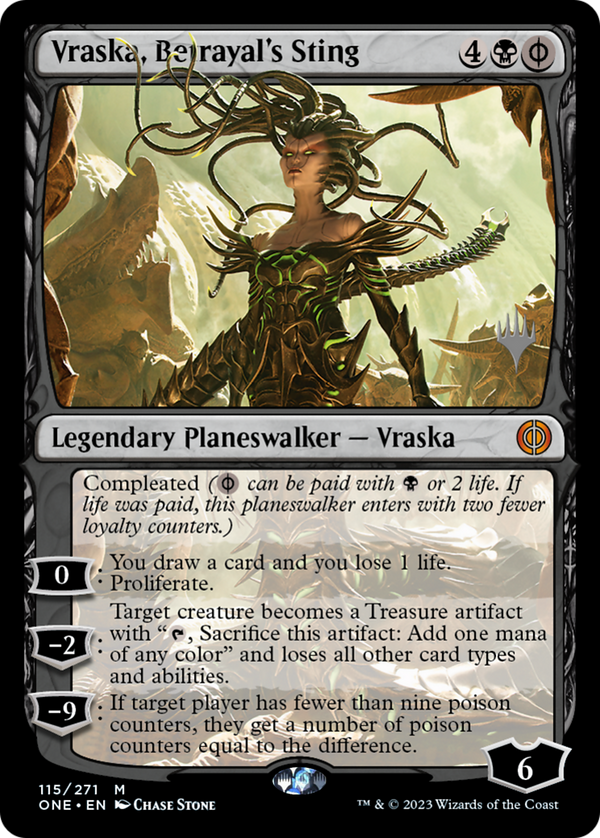 Vraska, Betrayal's Sting (PPONE-115) - Phyrexia: All Will Be One Promos Foil