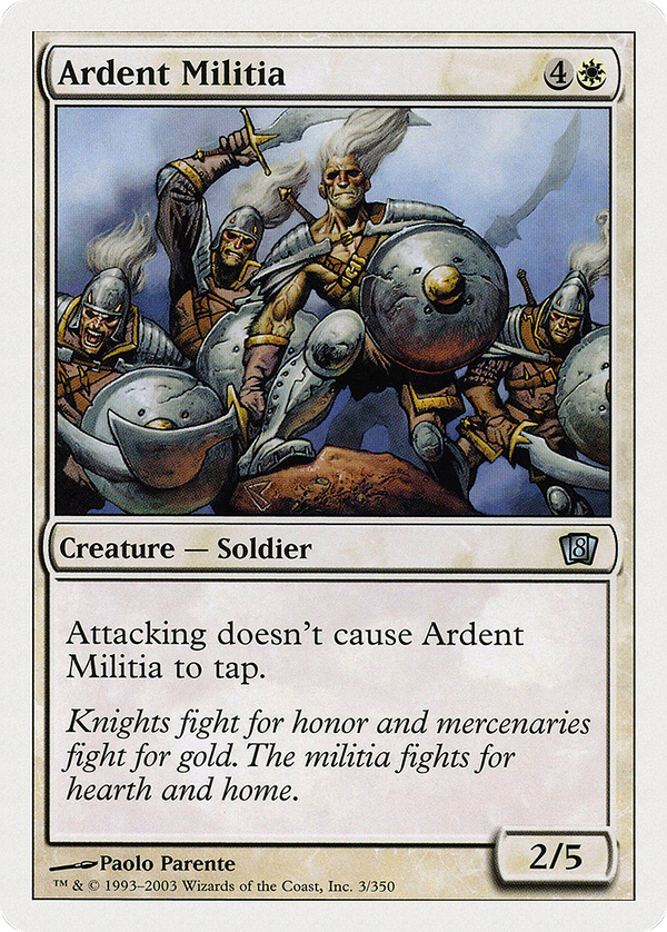 Ardent Militia (8ED-003) - 8th Edition Foil