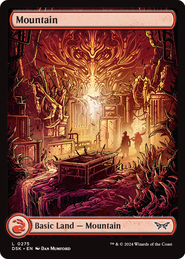 Mountain (275) - Full Art (DSK-275) - Duskmourn: House of Horror Foil