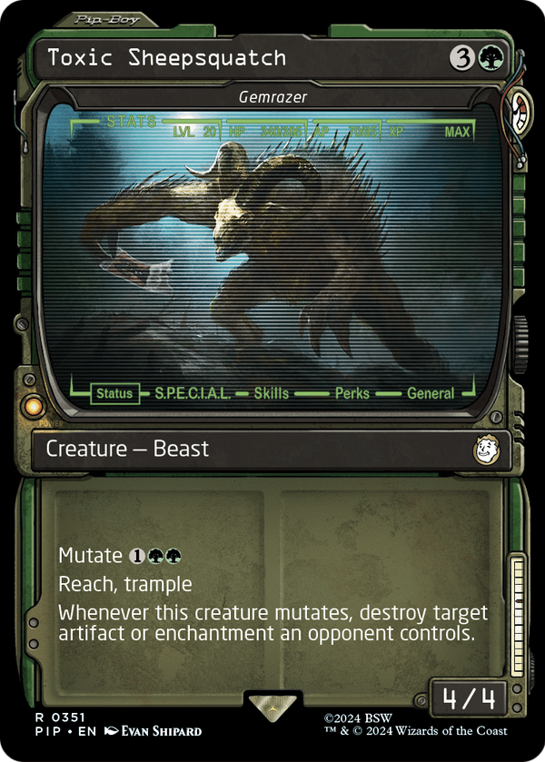 Toxic Sheepsquatch - Gemrazer (Showcase) (PIP-351) - Fallout / Toxic Sheepsquatch: (Showcase)