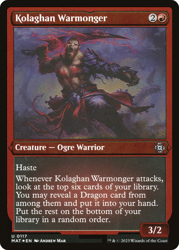 Kolaghan Warmonger (Foil Etched) (MAT-117) - March of the Machine: The Aftermath Foil