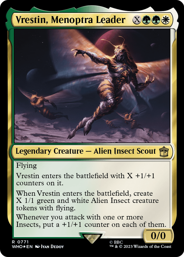 Vrestin, Menoptra Leader (Surge Foil) (WHO-771) - Doctor Who Foil