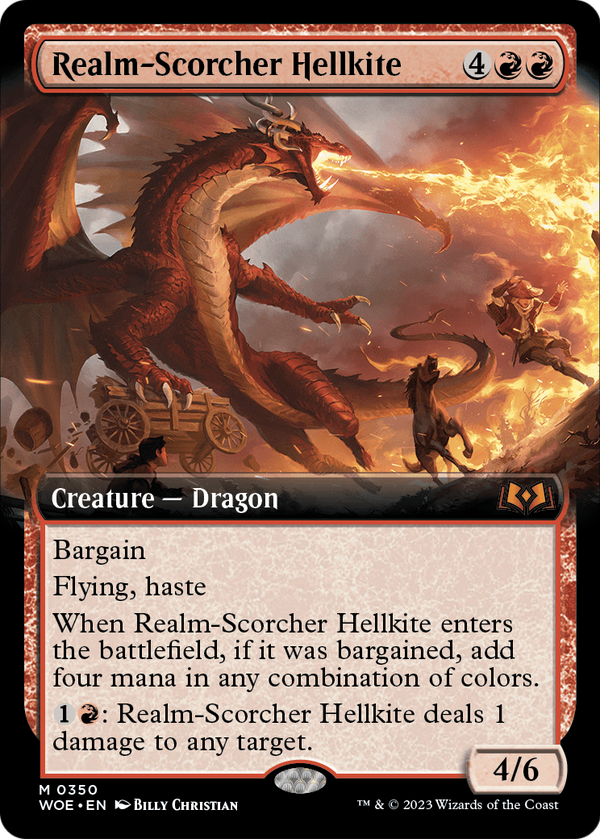 Realm-Scorcher Hellkite (Extended Art) (WOE-350) - Wilds of Eldraine: (Extended Art)