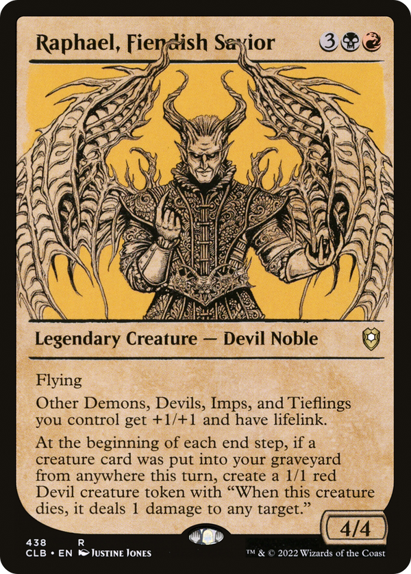 Raphael, Fiendish Savior (Showcase) (CLB-438) - Commander Legends: Battle for Baldur's Gate: (Showcase)