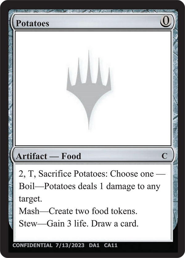 Potatoes (UNK-CAA) - Unknown Event