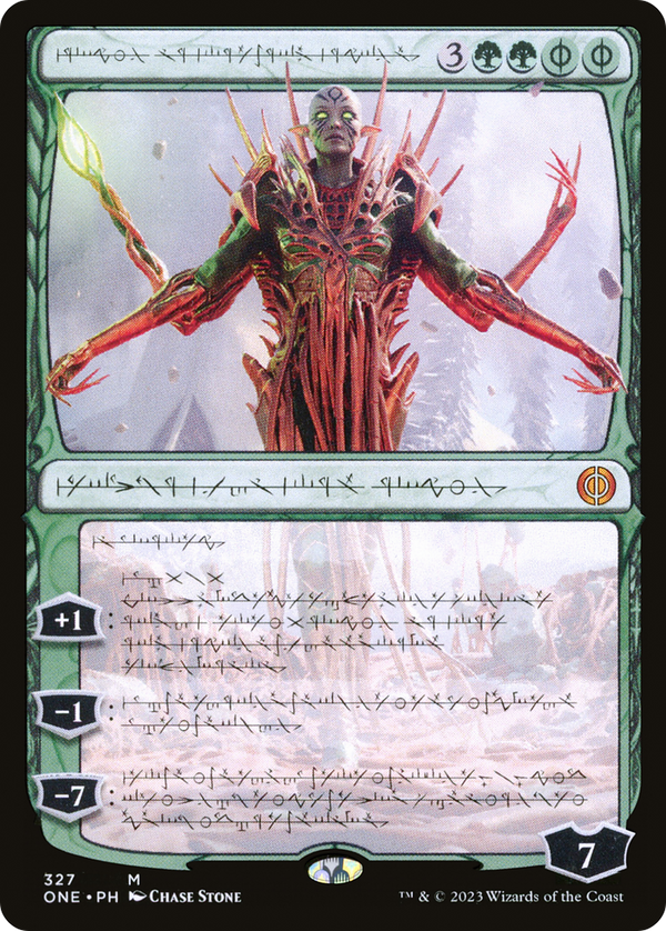 Nissa, Ascended Animist (Phyrexian) (ONE-327) - Phyrexia: All Will Be One: (Showcase)