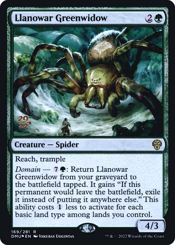 Llanowar Greenwidow (PRE-169) - Dominaria United Promos Foil