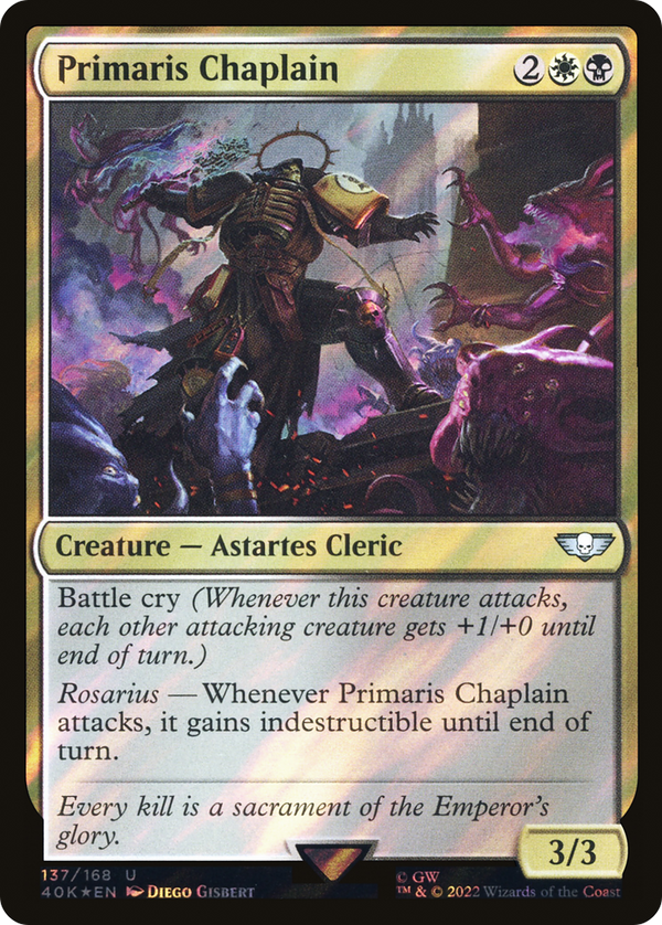 Primaris Chaplain (Surge Foil) (40K-137) - Warhammer 40,000 Commander Foil