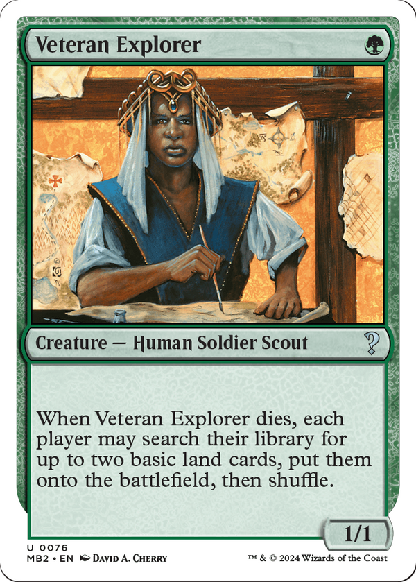 Veteran Explorer (White Border) (MB2-076) - Mystery Booster 2