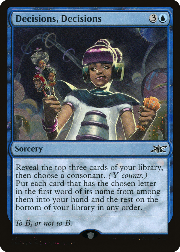 Decisions, Decisions (Galaxy Foil) (UNF-330) - Unfinity Foil