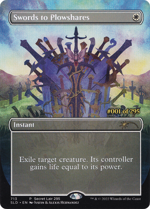 Swords to Plowshares (Serial Numbered) (SLD-713) - Secret Lair Drop (Borderless)