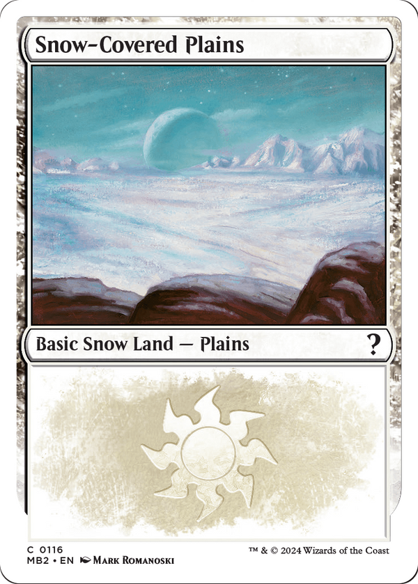 Snow-Covered Plains (White Border) (MB2-116) - Mystery Booster 2: (snow)