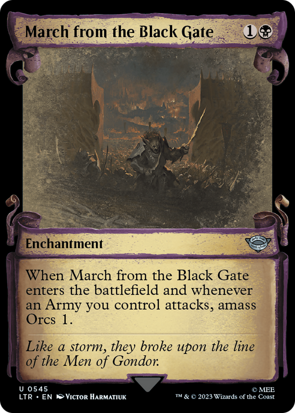 March from the Black Gate (Showcase Scrolls) (LTR-545) - The Lord of the Rings: Tales of Middle-earth: (Showcase)