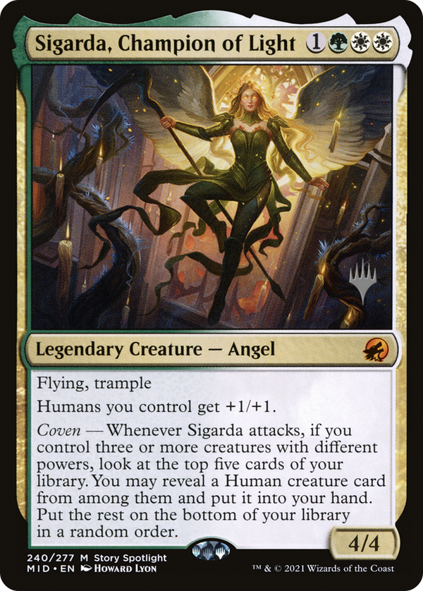 Sigarda, Champion of Light (PPMID-240) - Innistrad: Midnight Hunt Promos Foil