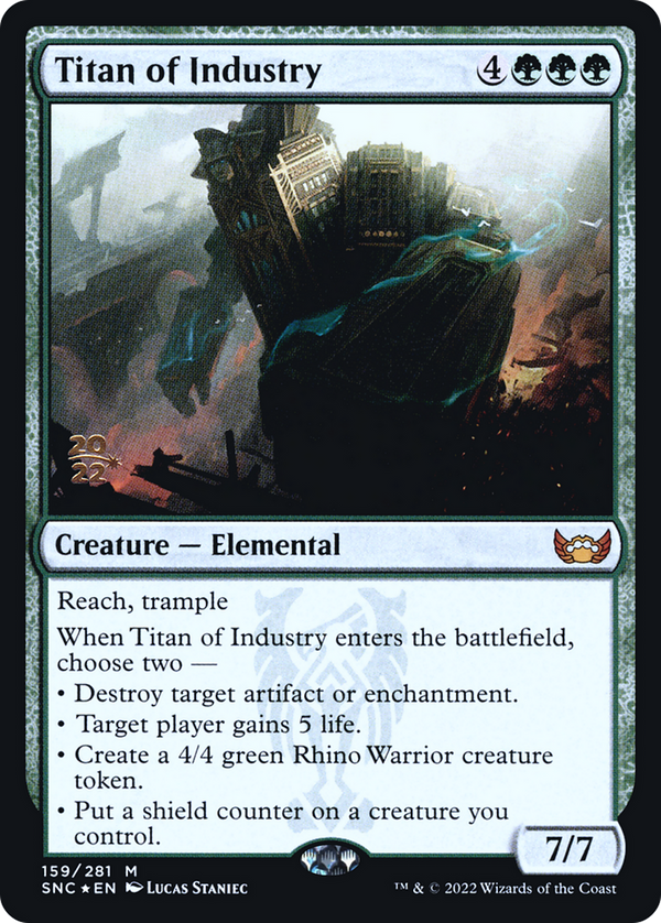 Titan of Industry (PRE-159) - Streets of New Capenna Promos Foil