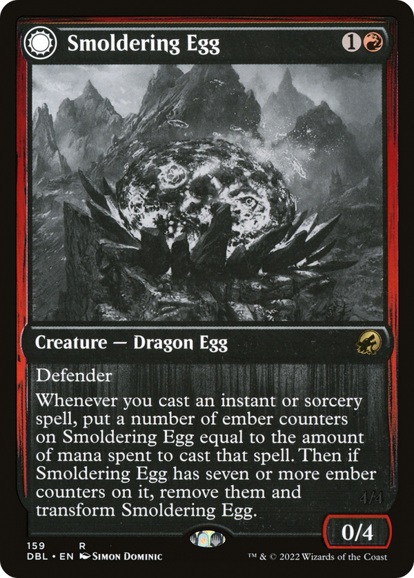 Smoldering Egg (DBL-159) - Innistrad: Double Feature: (Double Faced Transform) Foil