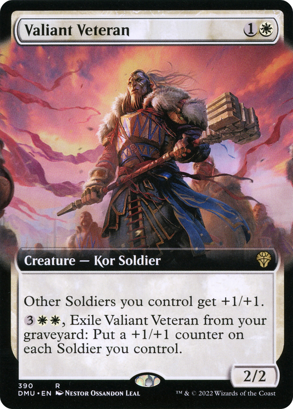 Valiant Veteran (Extended Art) (DMU-390) - Dominaria United: (Extended Art) Foil