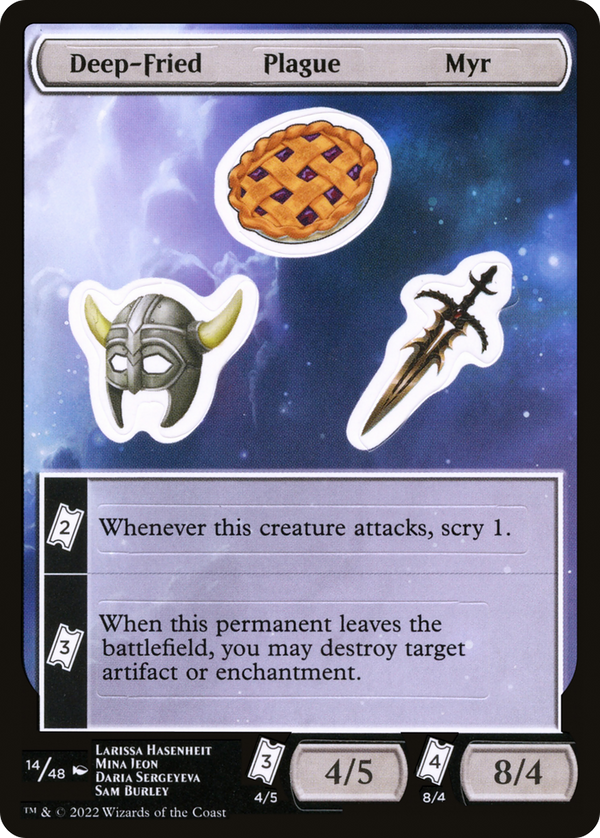 Deep-Fried Plague Myr (UNF-014) - Unfinity Sticker Sheets