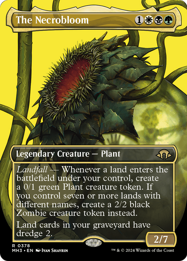The Necrobloom (Borderless) (MH3-378) - Modern Horizons 3 Foil