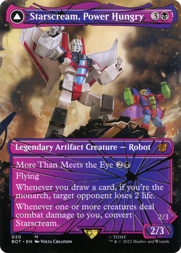 Starscream, Power Hungry (Shattered Glass) (BOT-020) - Transformers: (shatteredglass, convertdfc) (Borderless)