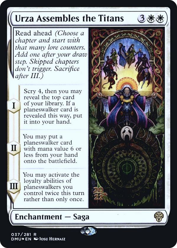 Urza Assembles the Titans (PRE-037) - Dominaria United Promos Foil