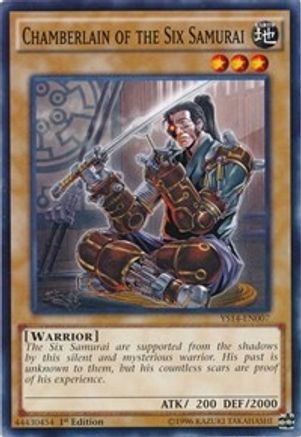 Chamberlain of the Six Samurai (YS14-EN007) - Super Starter: Space-Time Showdown 1st Edition