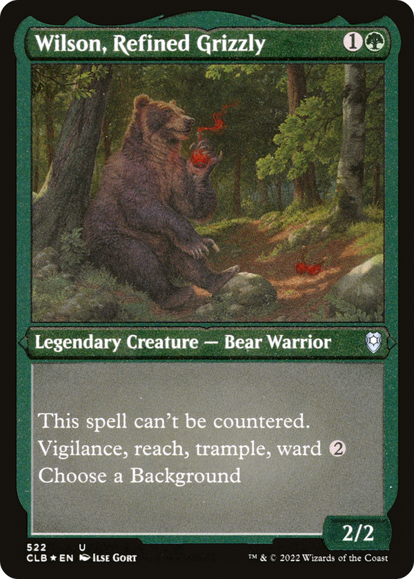 Wilson, Refined Grizzly (Foil Etched) (CLB-522) - Commander Legends: Battle for Baldur's Gate Foil