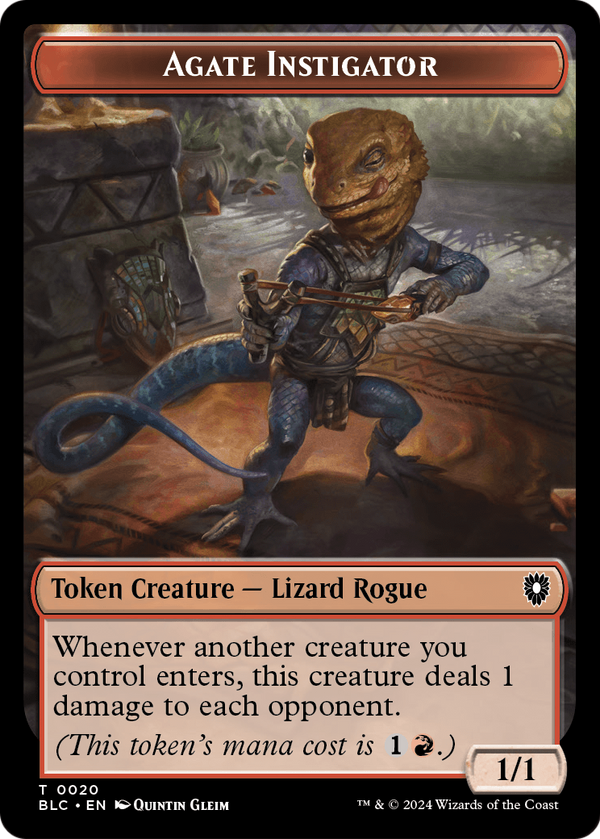 Agate Instigator (TBLC-020) - Bloomburrow Commander Tokens