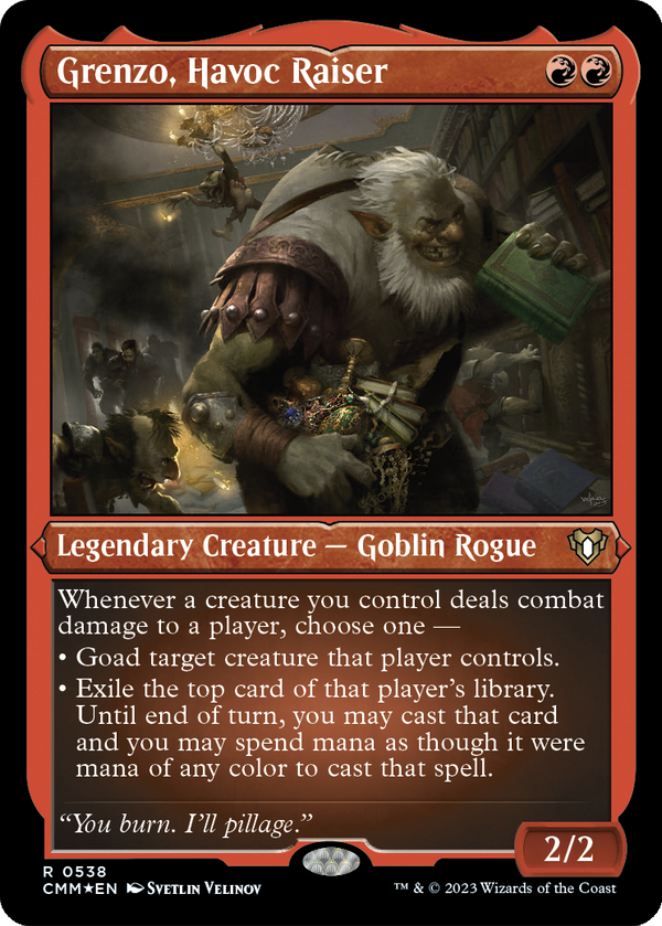 Grenzo, Havoc Raiser (Foil Etched) (CMM-538) - Commander Masters Foil