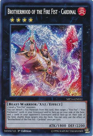 Brotherhood of the Fire Fist - Cardinal (MP14-EN031) - 2014 Mega-Tins Mega Pack Unlimited