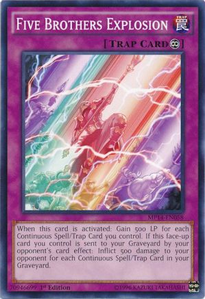 Five Brothers Explosion (MP14-EN058) - 2014 Mega-Tins Mega Pack 1st Edition