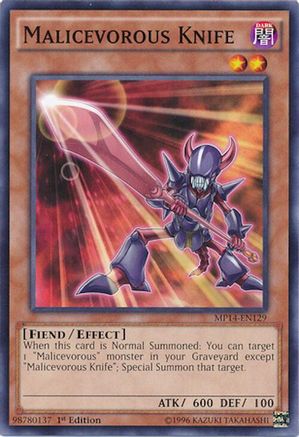 Malicevorous Knife (MP14-EN129) - 2014 Mega-Tins Mega Pack 1st Edition