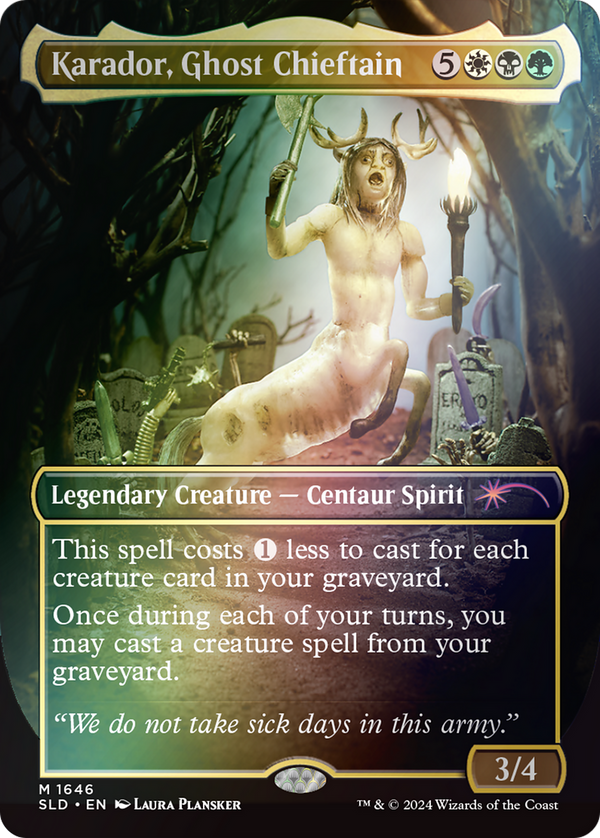 Karador, Ghost Chieftain (Rainbow Foil) (SLD-1646★) - Secret Lair Drop Foil